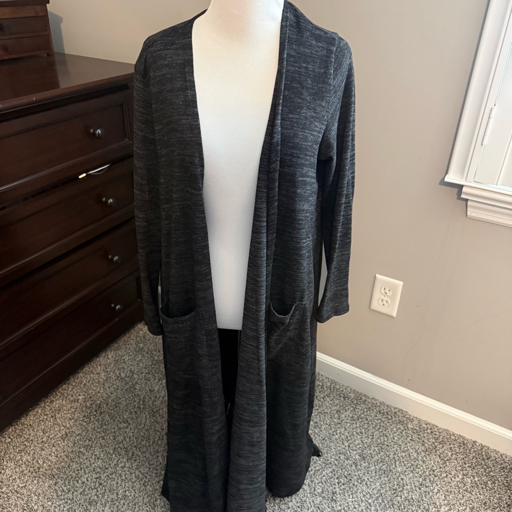 LuLaRoe Dark Gray Open Front Cardigan